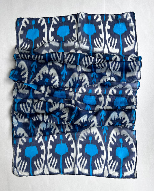 Blue Batik Uzbek Print